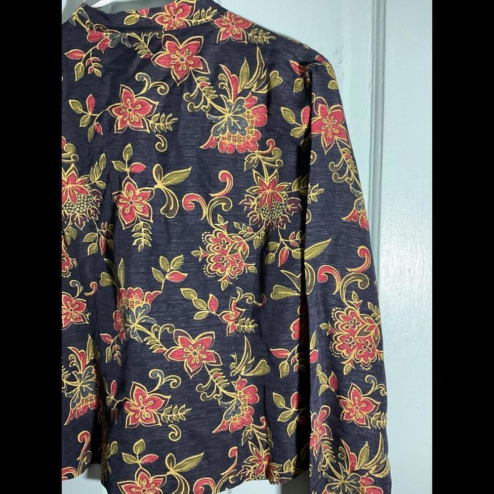NTCO Nomadic Traders Linen/ Silk Button Up Blouse Size Large - Picture 8 of 8